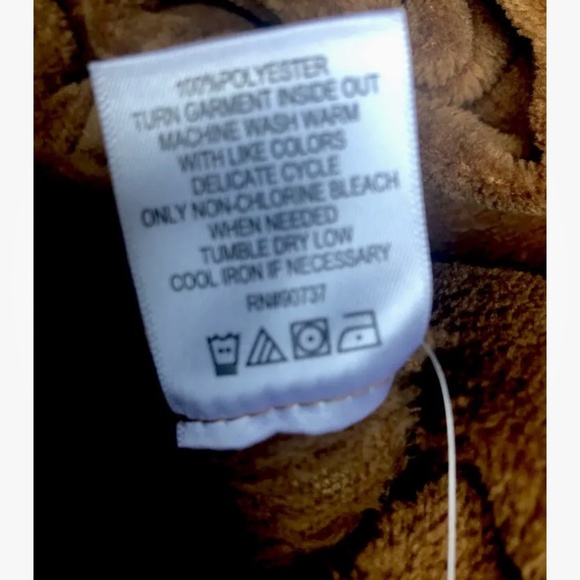 Brown Bear Plush Hooded Robe Small 6/7 NEW - Picture 9 of 11